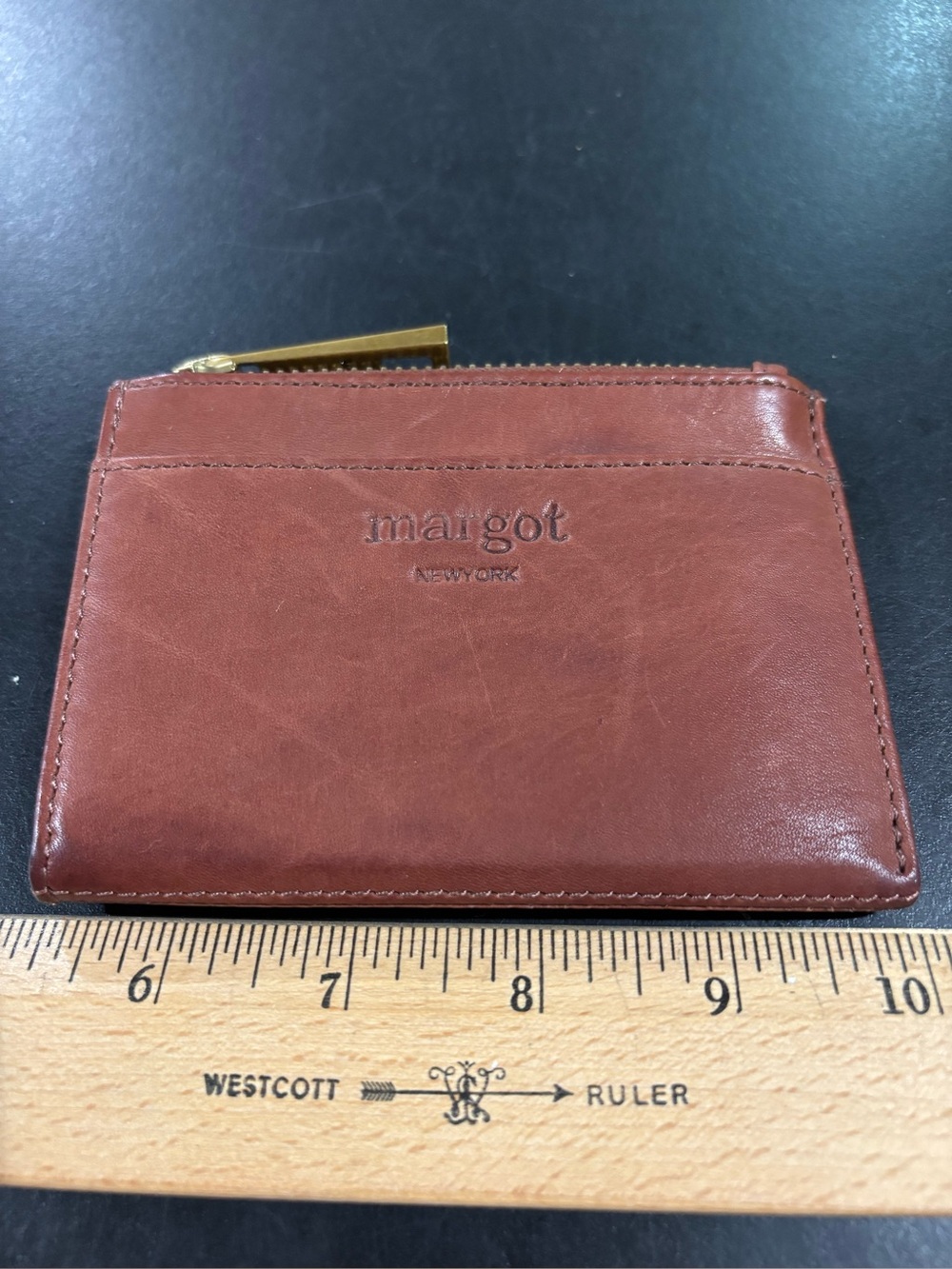 MARGOT NEW YORK LEATHER CARD CASE COIN PURSE EUC